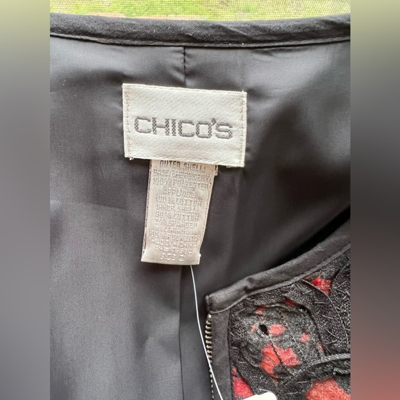 Chicos Women’s zippered Jacket sz2 NWT - Picture 6 of 6